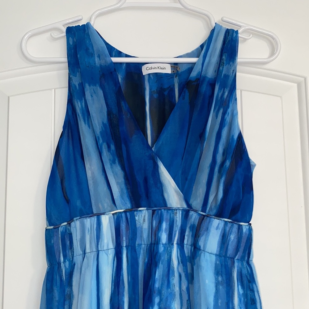 Calvin Klein Tie Dye Sleeveless Maxi Dress Size 4